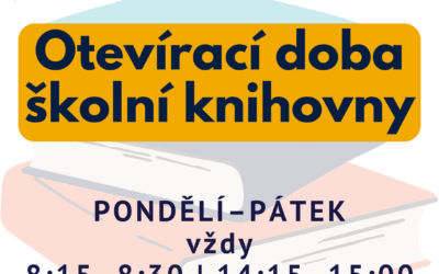 Školní knihovna je od pondělí 13. 10. opět v provozu!
